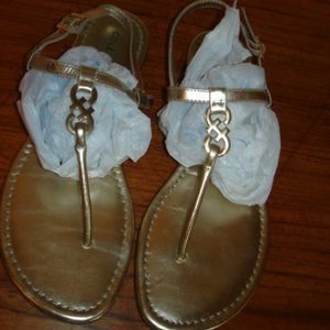 Cole Haan gold ltr sandals/thongs 8B